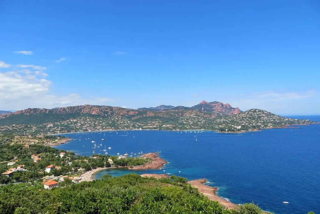 Agay vu du Dramont in the French Riviera, France